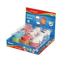 Gumka uniwersalna KEYROAD Wave, pakowane na displayu, mix kolorów