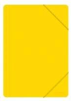 Teczka z gumką OFFICE PRODUCTS, A4, PP, 500mikr., 3-skrz., żółta