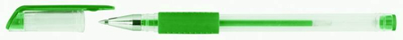 Długopis żelowy OFFICE PRODUCTS, gumowy uchwyt, 0,5mm, zielony