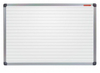 Tablica suchościeralna magnetyczna MEMOBE biała z nadrukiem linii (odległość co 2,5 cm), rama alu. Classic, 90x60 cm