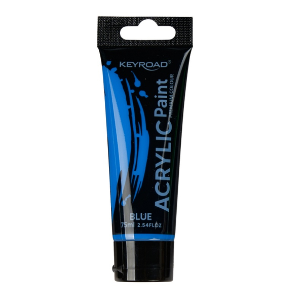 Farba akrylowa KEYROAD, 75ml, tubka, niebieska