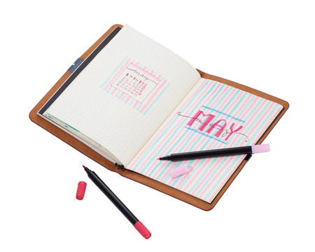 Notes TROIKA Bullet Journal, A5, w kropki, brązowy