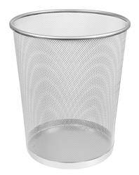 Kosz na śmieci biurowy z metalowej siatki 29,5x34,5 cm MemoBe srebrny