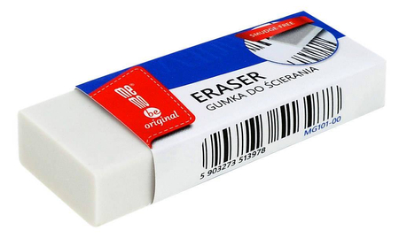 Gumka do mazania MemoBe biurowa biała 2 szt. blister