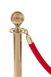 Border welurowy czerwony - klamra złota