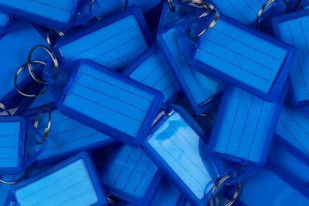 Zawieszki na klucze Q-CONNECT, 55x30mm, 40 szt., niebieskie