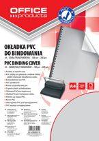 Okładki do bindowania OFFICE PRODUCTS, PVC, A4, 200mikr., 100szt., szare transparentne