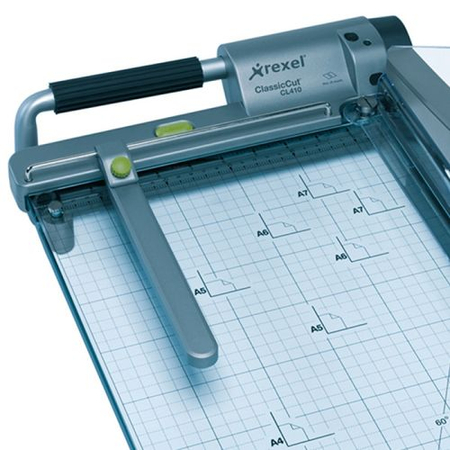 Gilotyna do papieru REXEL ClassicCut CL410 A4, dł. cięcia 39cm, srebrna