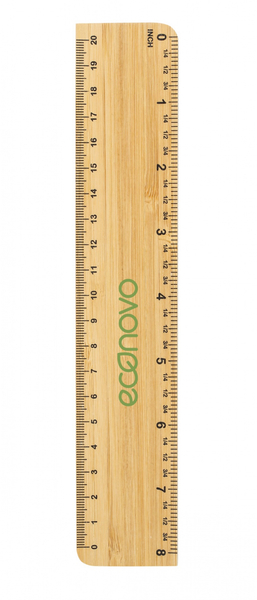 Linijka ECONOVO, 20cm, 100% z biodegradowalnego bambusa, naturalny