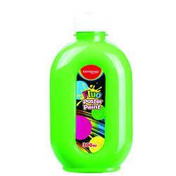 Farba plakatowa KEYROAD, fluorescencyjna, 300ml, butelka, neonowa zielona
