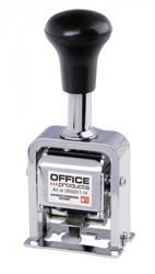 Numerator automatyczny OFFICE PRODUCTS, 6 cyfr, wys. liczb 4-4,5mm, srebrny