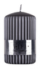 Świeca słupek ryflowana DONAU HOME Alva, 60x90mm, antracyt