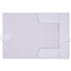 Teczka wiązana OFFICE PRODUCTS Budget Pro, karton, biała wewn., A4, 250gsm, 3-skrz., biała