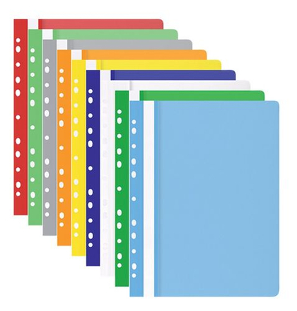 Skoroszyt OFFICE PRODUCTS, PP, A4, miękki, 100/170mikr., wpinany, zielony