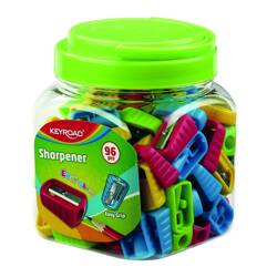 Temperówka plastikowa KEYROAD, pojedyncza, w plastikowej tubie, mix kolorów