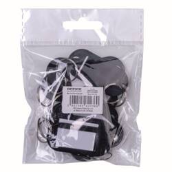Zawieszki na klucze OFFICE PRODUCTS, 50x20mm, 10szt., czarne