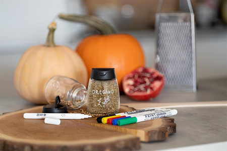 Marker olejowy MM300 MemoBe, końcówka okrągła 1-1,5 mm srebrny