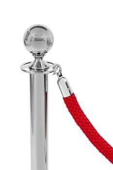 Border pleciony czerwony - klamra chrome