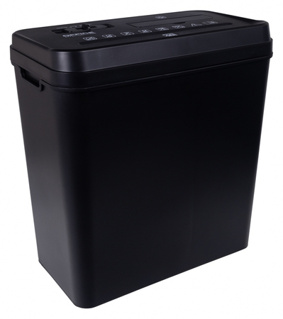 Niszczarka OFFICE PRODUCTS, paski, do 10 kartek A4, kosz 14l, czarna