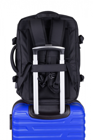 Plecak DONAU TRAVEL Prague, 17", 32l, USB + kabel, czarny