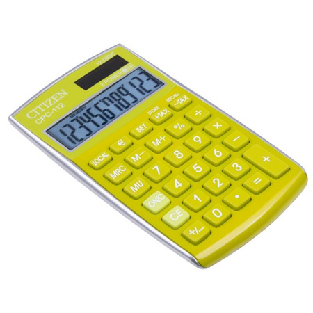 Kalkulator biurowy CITIZEN CPC-112 LBWB, 12-cyfrowy, 120x72mm, j.niebieski