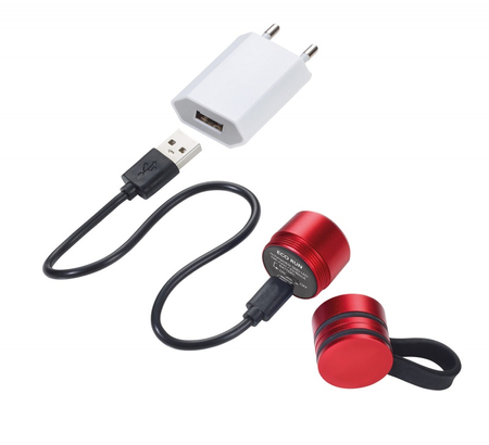 Latarka TROIKA Eco Run, z magnesem, LED, czerwona