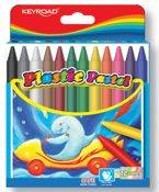 Kredki woskowe KEYROAD, sześciokątne, 12szt., mix kolorów