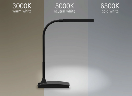 LAMPA BIURKOWA LED MAULpearly, możliwość regulacji światła CZARNA