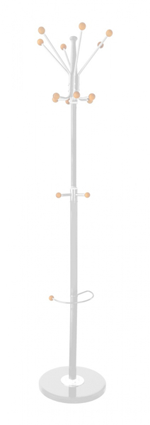 Wieszak na ubrania OFFICE PRODUCTS Goteborg, stojący, uch. na parasol, srebrny