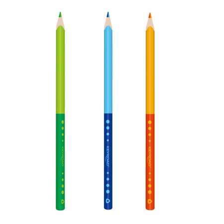 Kredki ołówkowe KEYROAD, gradientowe, 12 szt., mix kolorów