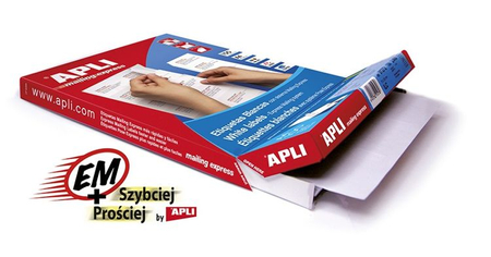 Etykiety uniwersalne APLI, 70x35mm, prostokątne, białe 100 ark.