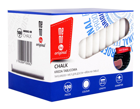 Kreda tablicowa MEMOBE, biała, 100 szt.