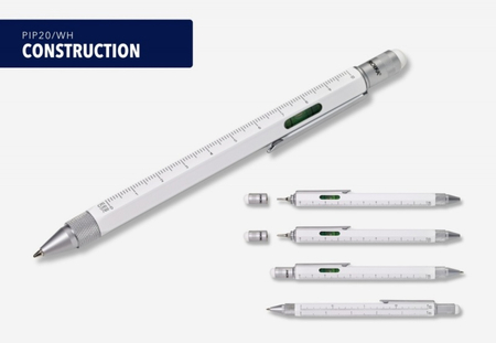 Długopis wielozadaniowy TROIKA Construction, biały