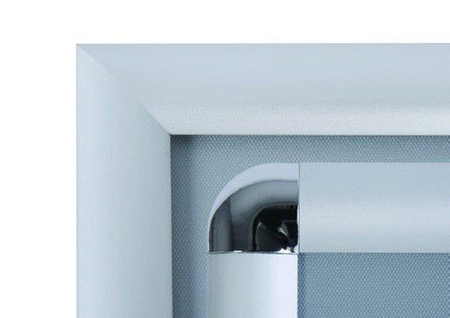 Menuboard z ramą A4, narożnik ostry, profil 25 mm - MBA4G25