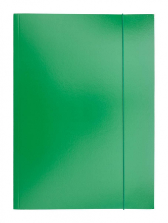 Teczka z gumką OFFICE PRODUCTS, karton/lakier, A4, 320gsm, 3-skrz., mix kolorów