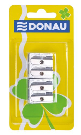 Temperówka DONAU, aluminiowa, podwójna, blister - 2szt.