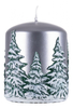 Świeca słupek DONAU HOME Frozen Dreams, 70x90mm, srebrny