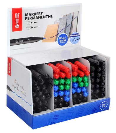 DISPLAY NALADOWY MEMOBE - MARKERY PERMANENTNE 80 SZT.