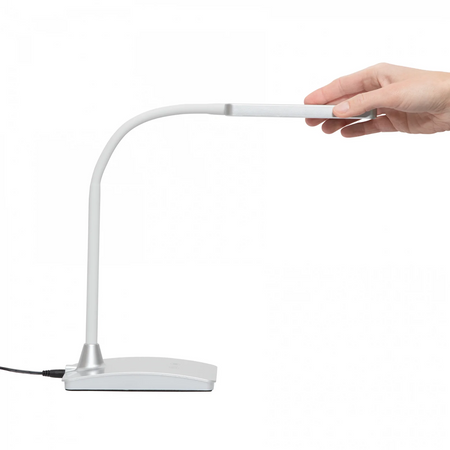 LAMPA BIURKOWA LED MAULpearly, możliwość regulacji światła SREBRNA