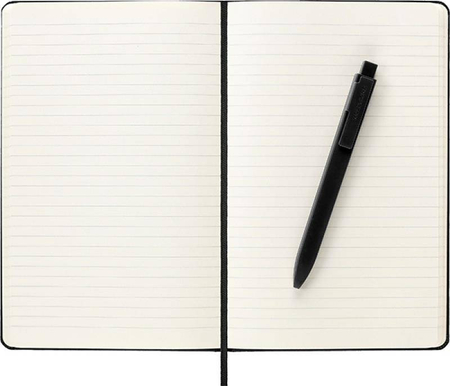 Zestaw notes MOLESKINE Classic L w linie + długopis Go Pen, czarny