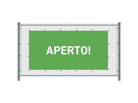 Fence Banner 200 x 100 cm Open Italian Green