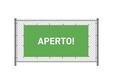 Fence Banner 200 x 100 cm Open Italian Green