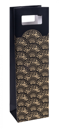 Torebka na alkohol DONAU HOME, laminowana, 12x41,5x8cm, całoroczna, z rączką, mix wzorów