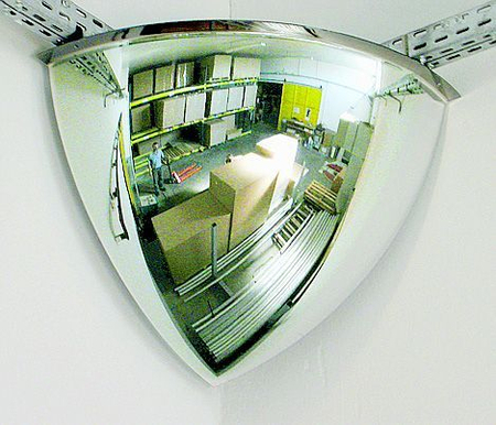 Lustra kontrolne narożne 1/8 kuli (Ø 800 mm 90°) PMMA