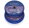 Płyta DVD+R VERBATIM AZO, 4,7GB, prędkość 16x, cake, 50szt., srebrny mat