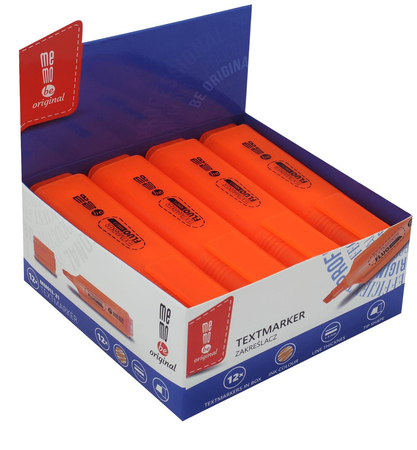 Zakreślacz MEMOBE, pomarańczowy neon