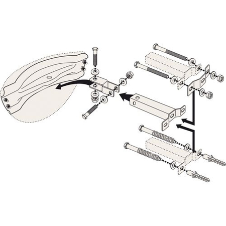 Lustro parkingowe o zwiękosznym kącie widzenia - 600x100x300 mm