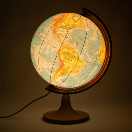 Globus fizyczny GŁOWALA, podświetlany, plast. niska stopka, śr. 320mm, w pudełku