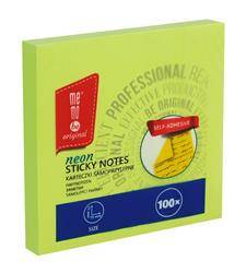 Bloczek samoprzylepny MemoBe 75x75mm 100kart. neon zielony