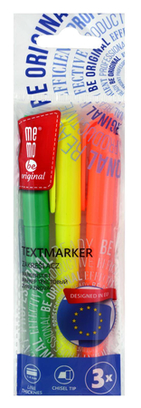 Zakreślacz MemoBe w pisaku 3-kol. etui